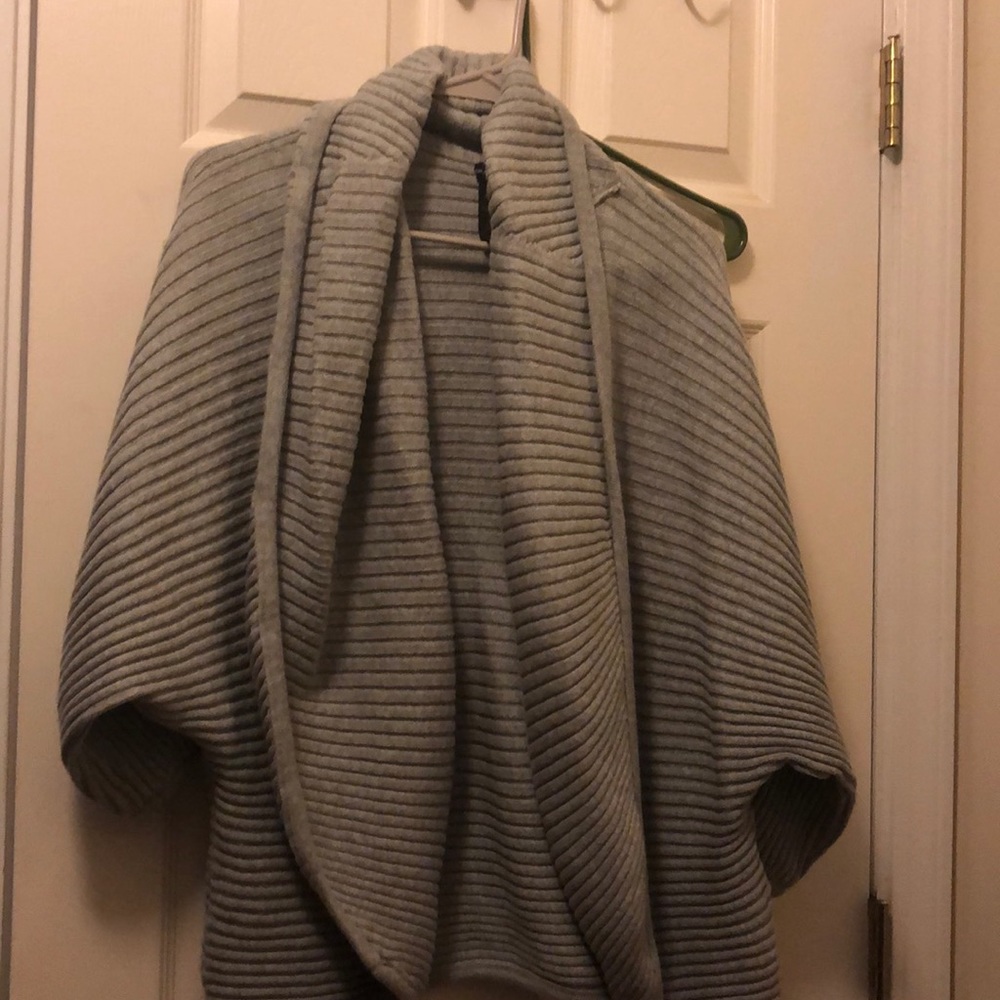 Grey wide arm sweater